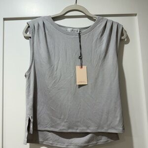 Gray Sleeveless Top